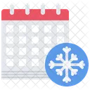Snowflake Calendar Winter Calendar Christmas Calendar Icon