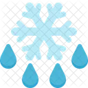 Snowflake Droplets Snowflake Snow Icon