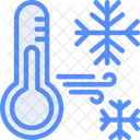 Snowflake With Thermometer  Icono