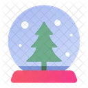 Snowglobe Crystal Ball Christmas Tree Icon