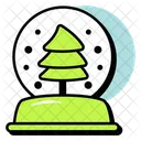 Snowglobe Tree Snowglobe Christmas Icon