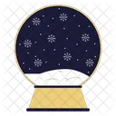 Snowglobe Winter Snow Globe Christmas Snowflakes Falling Icon