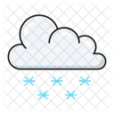 Snowing Snowflake Cloud Icon