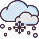 Snowing Cloud Snowflake Icon