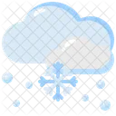 Snowing Cloud Snowflake Icon