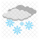 Snowing Cloud Cloud Snow Snowflake Icon
