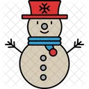 Snowman Christmas Winter Icon