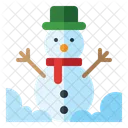 Snowman Snow Sculpture Xmas Icon