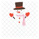 Snowman Christmas Winter Icon