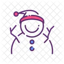 Snowman Snow Happy Icon