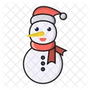 Ice Christmas Snowman Icon