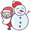 Snow Character Snowman Christmas Character Icon