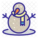 Snowman Snow Carrot Icon