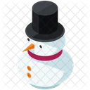 Snowman Isometric Icon