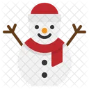 Snowman Snow Winter Christmas Cold Icon