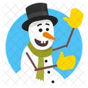 Snowman Winter Character Icon