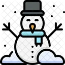 Winter Season Snowman Icon