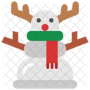 Snowman Winter Sculpture Icon