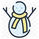 Snowman Sign Xmas Icon