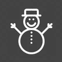 Snowman Celebration Decoration Icon