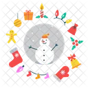 Snowman Icon Vector Icon