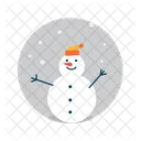 Snowman Wear Hat Icon