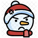 Snowman Angry Angry Snow Icon
