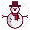 Snowman Christmas New Year Winter Icon