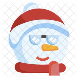 Snowman Cool Emoji Icon