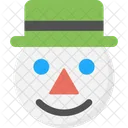 Snowman Face Christmas Icon