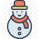 Snowman Christmas Celebration Icon