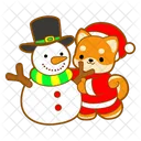 Snowman Hat Scarf Icon