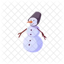 Snowman Man Twig Icon