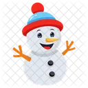 Snowman Snow Statue Ice Sculpture Icon