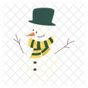 Snowman Top Hat Scarf Icon