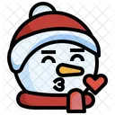 Snowman Love Love Xmas Icon