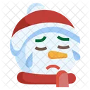 Snowman Sad Sad Sad Face Icon