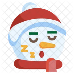 Snowman Sleepy Emoji Icon