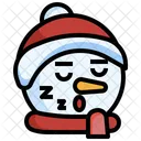 Snowman Sleepy Feelings Sleepy Icon