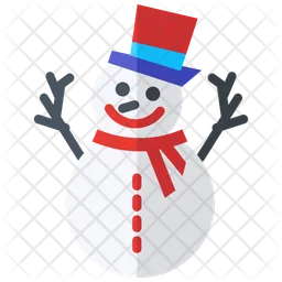 Snowman Winter  Flat Icon  Icon