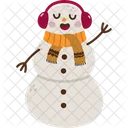 Snowman with Cozy Headphones  Icon