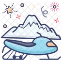 Ice Sled Snow Sledding Mushing Icon