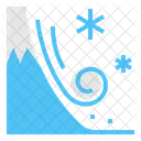 Snowslide Disaster Nature Risk Avalenche Icon