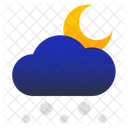 Snowy Night Moon Icon