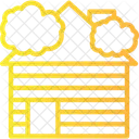 Snowy Cabin Winter Retreat Log Cabin Icon