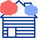 Snowy Cabin Winter Retreat Log Cabin Icon