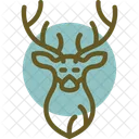 Snowy Deer Frosty Buck Winter Reindeer Icon