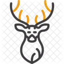 Snowy Deer Frosty Buck Winter Reindeer Icon