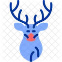 Snowy Deer Frosty Buck Winter Reindeer Icon