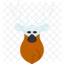 Snowy Deer Frosty Buck Winter Reindeer Icon
